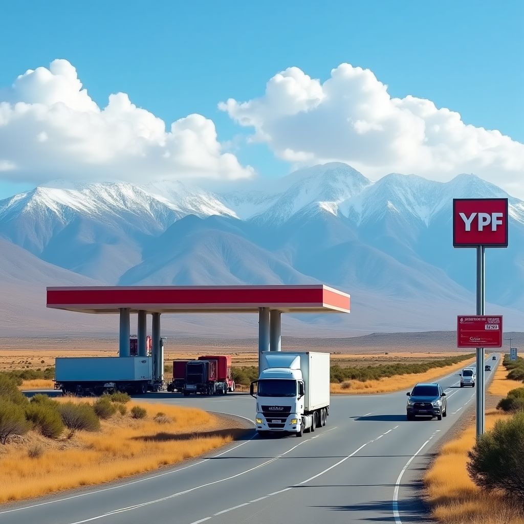 Estación YPF en ruta